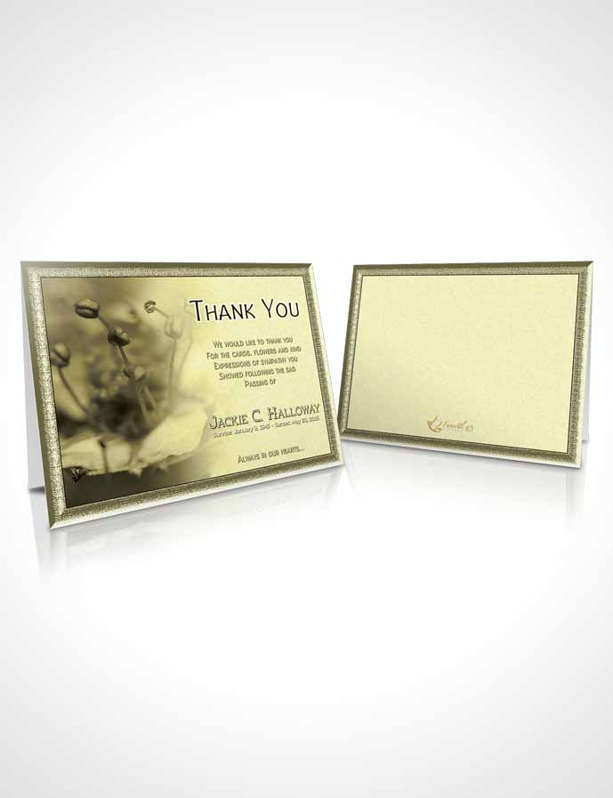 Funeral Thank You Card Template Rustic Summer Flowers