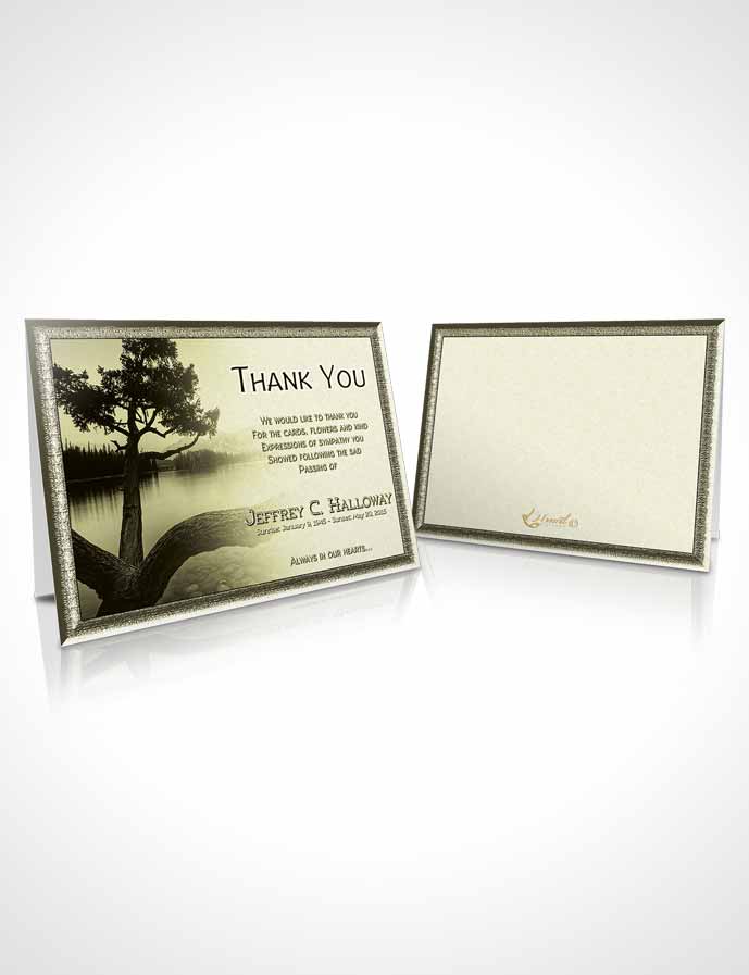 Funeral Thank You Card Template Rustic Summer Lake