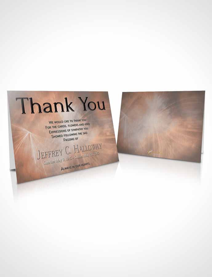 Funeral Thank You Card Template Rustic Universal Lights
