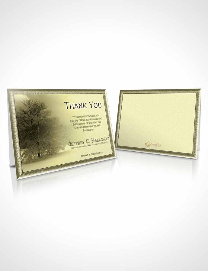Funeral Thank You Card Template Rustic Winter Breeze