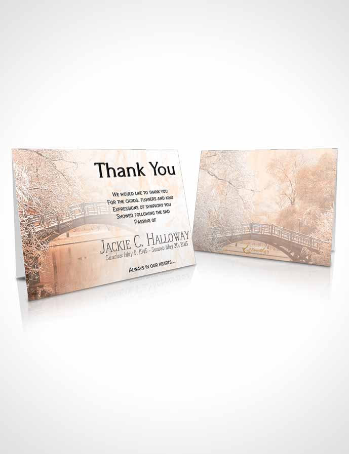 Funeral Thank You Card Template Rustic Winter Paradise