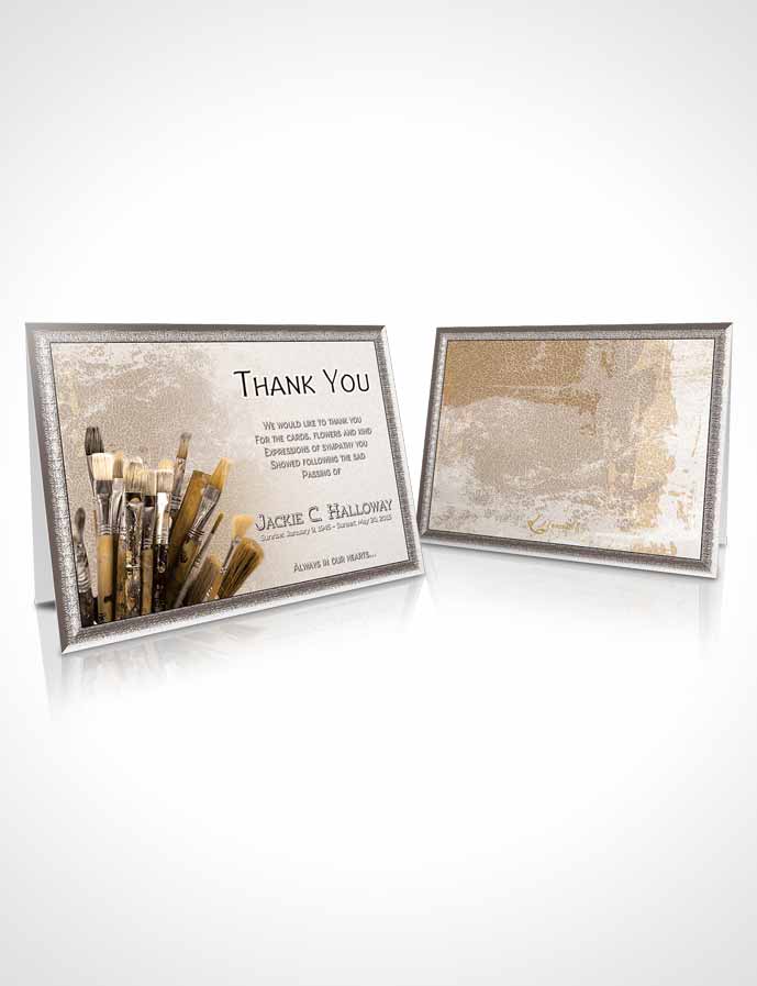 Funeral Thank You Card Template Sandy Painters Paradise