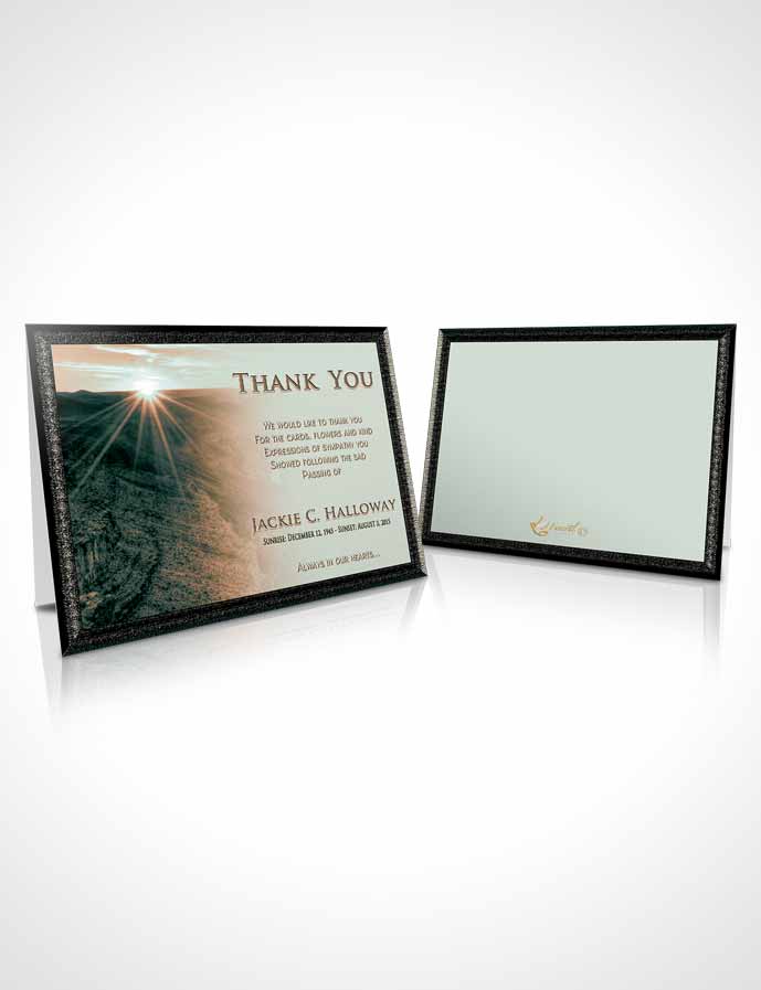 Funeral Thank You Card Template Serenity Canyon Escape