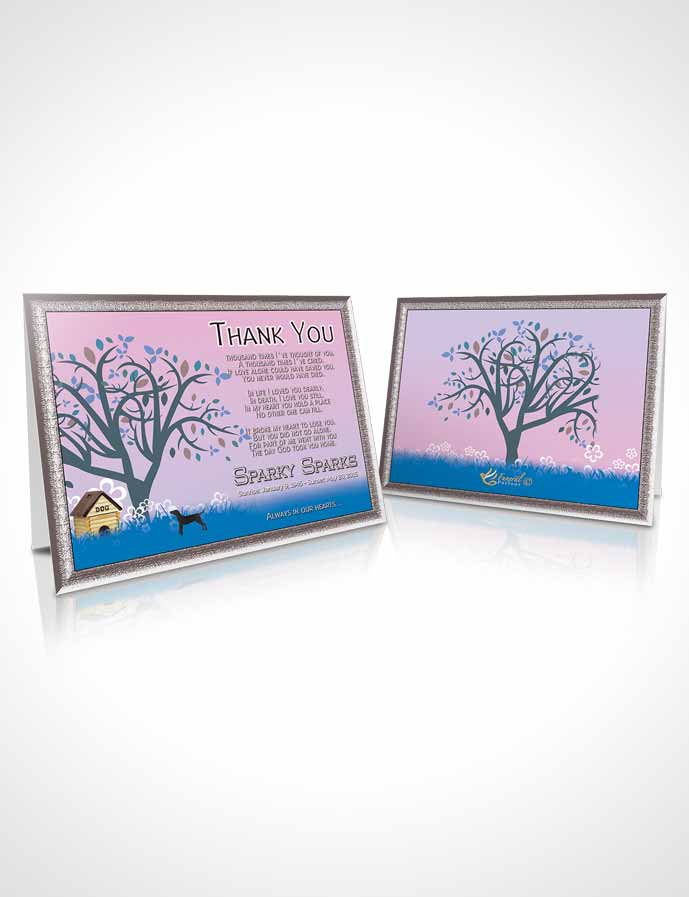 Funeral Thank You Card Template Serenity Doggy Heaven
