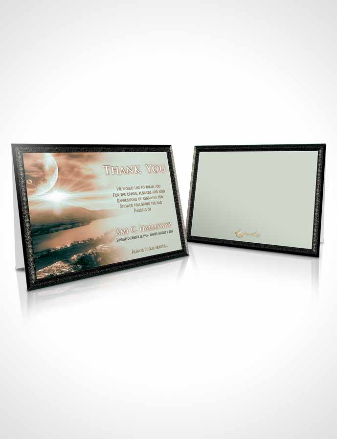 Funeral Thank You Card Template Serenity Evening Moon