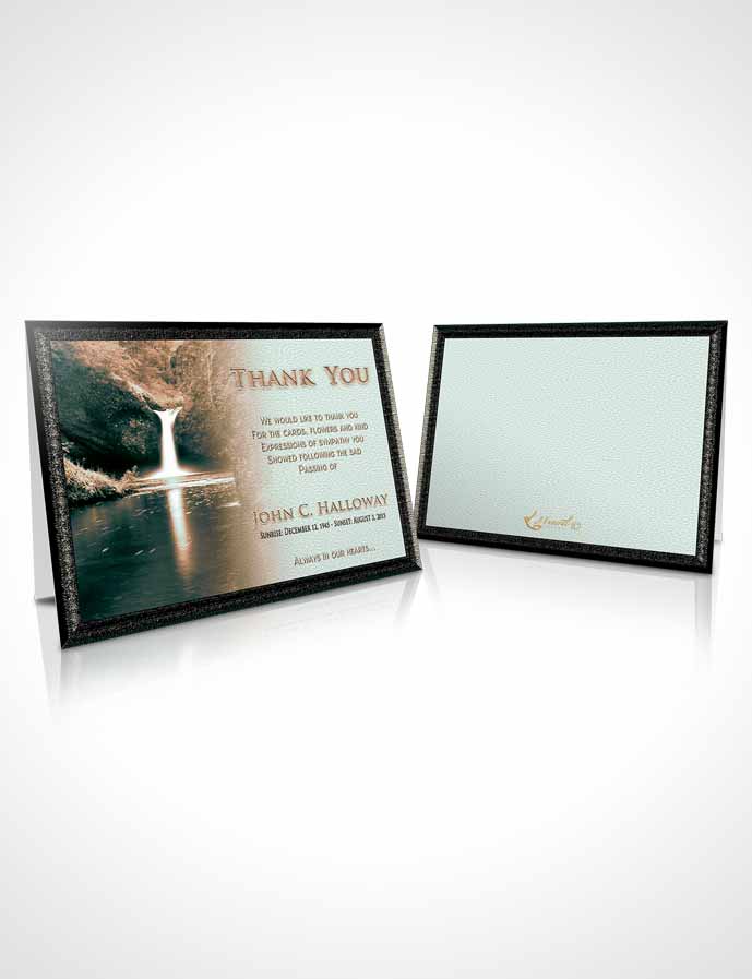 Funeral Thank You Card Template Serenity Forest Magic