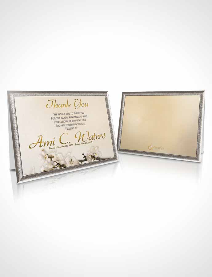 Funeral Thank You Card Template Simple Beauty Golden Heritage