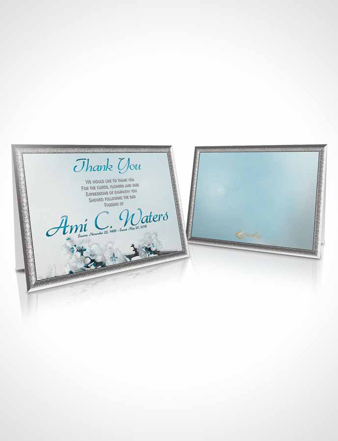 Funeral Thank You Card Template Simple Beauty Peaceful Ocean