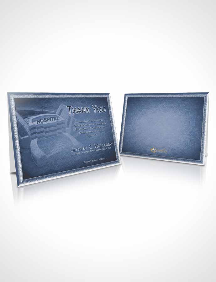 Funeral Thank You Card Template Sky Blue Doctor