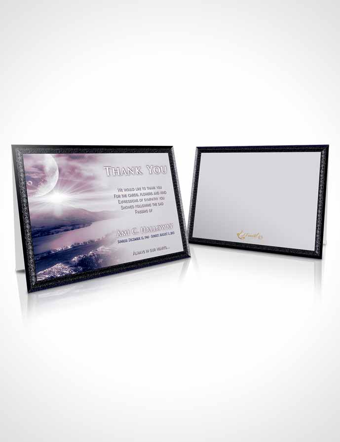 Funeral Thank You Card Template Sky Evening Moon
