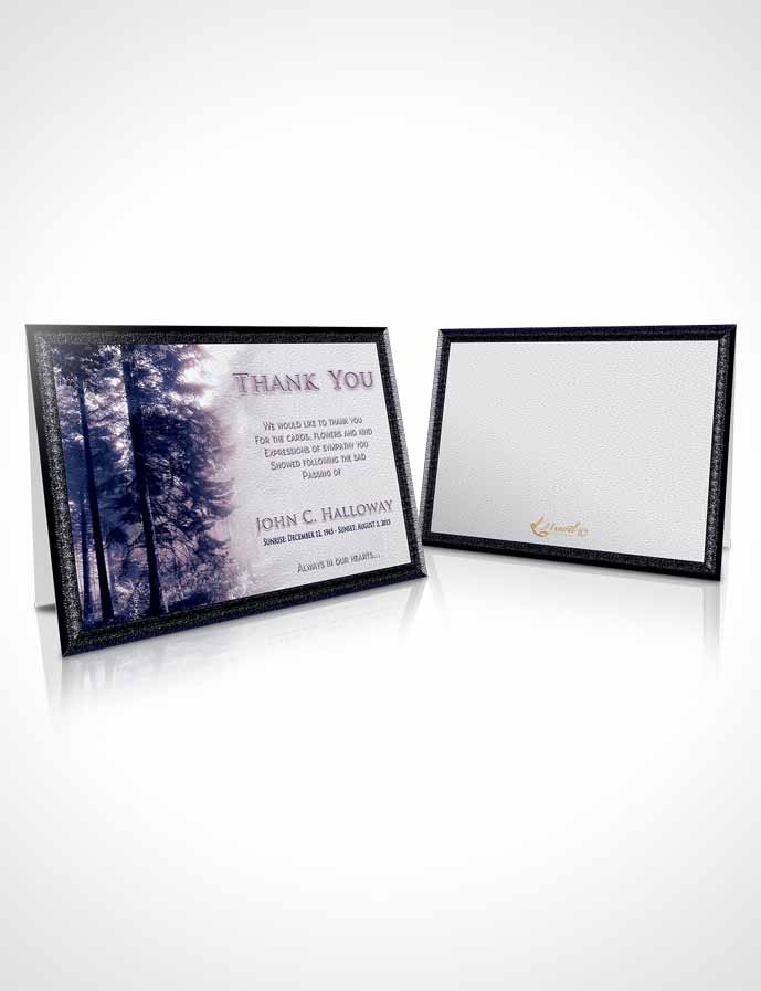 Funeral Thank You Card Template Sky Forest Laughter