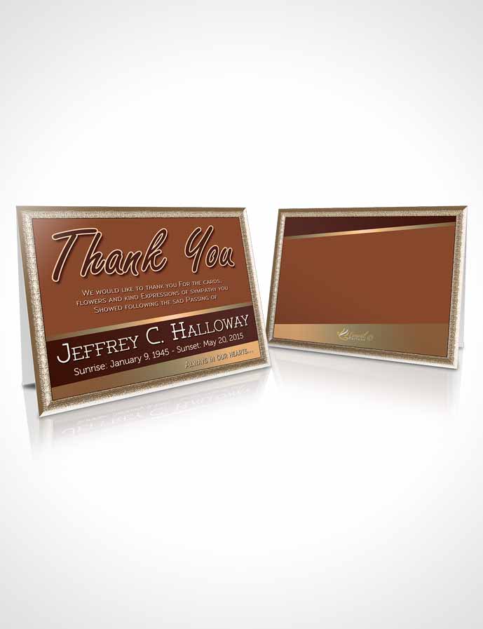 Funeral Thank You Card Template Soft Dusk Majesty Tranquility Light
