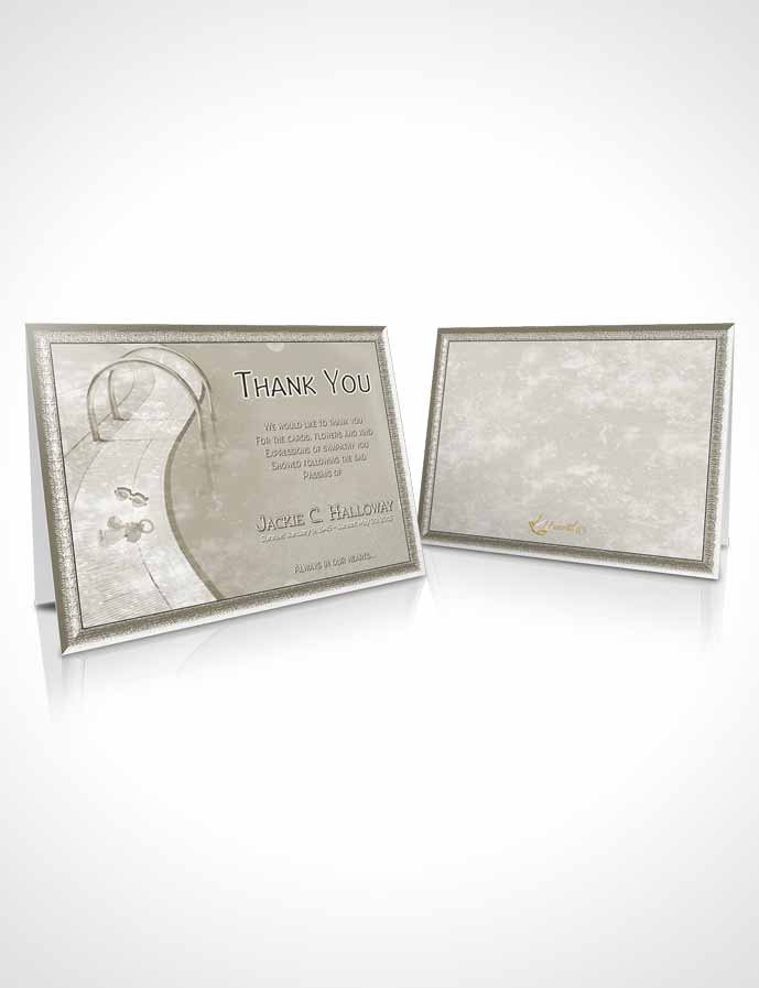 Funeral Thank You Card Template Soft Spring Swimming Desire