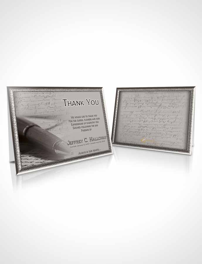 Funeral Thank You Card Template Soft Writer