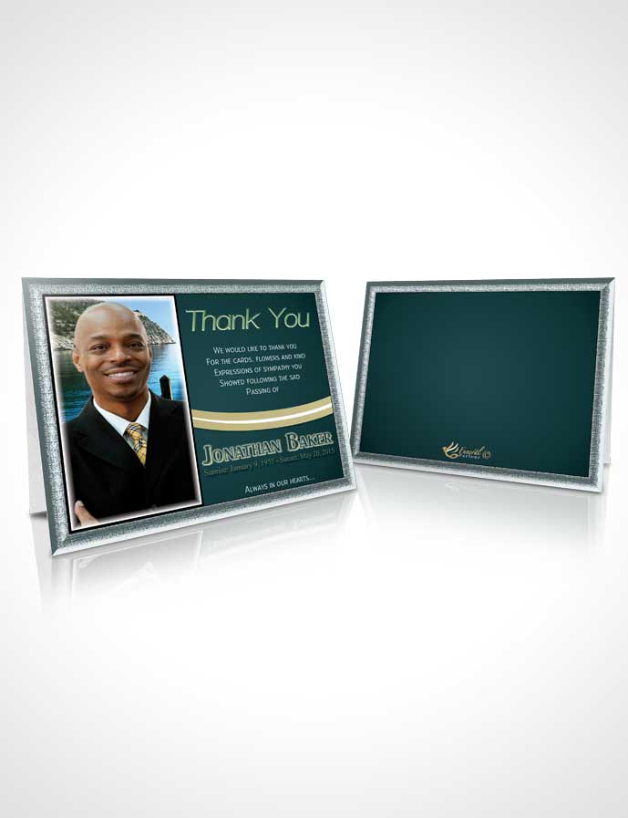 Funeral Thank You Card Template Soothing Sky Journey
