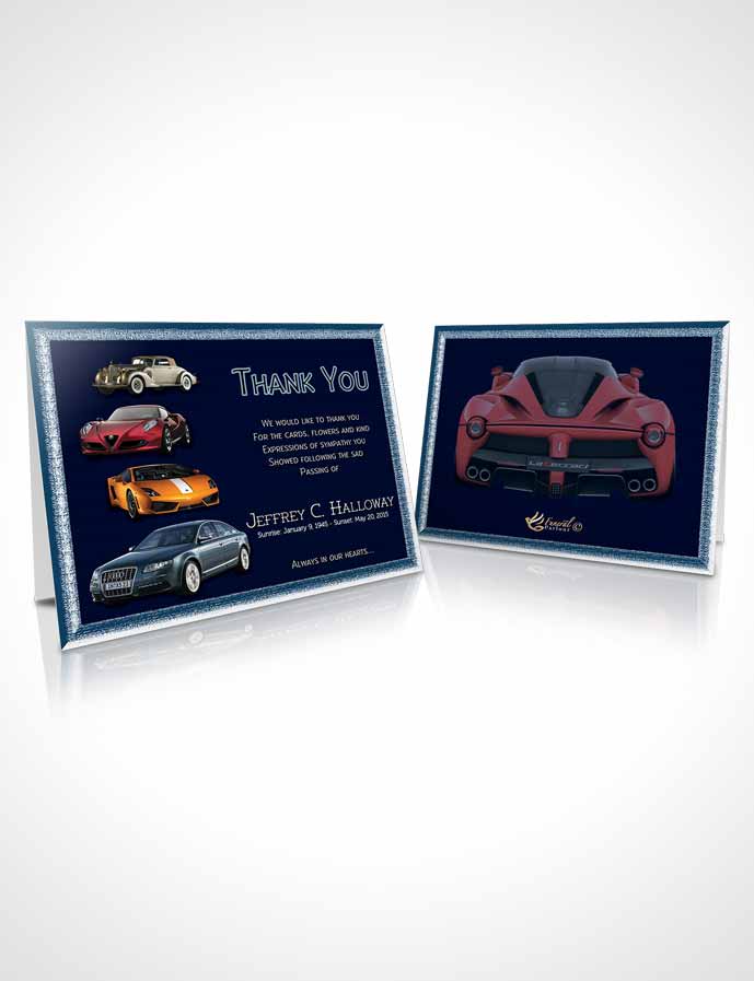 Funeral Thank You Card Template Southern Blue Sky Car Enthusiast