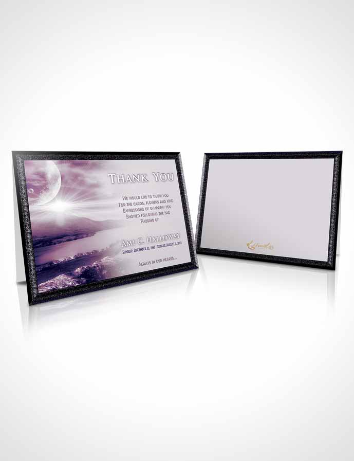 Funeral Thank You Card Template Special Moments Evening Moon