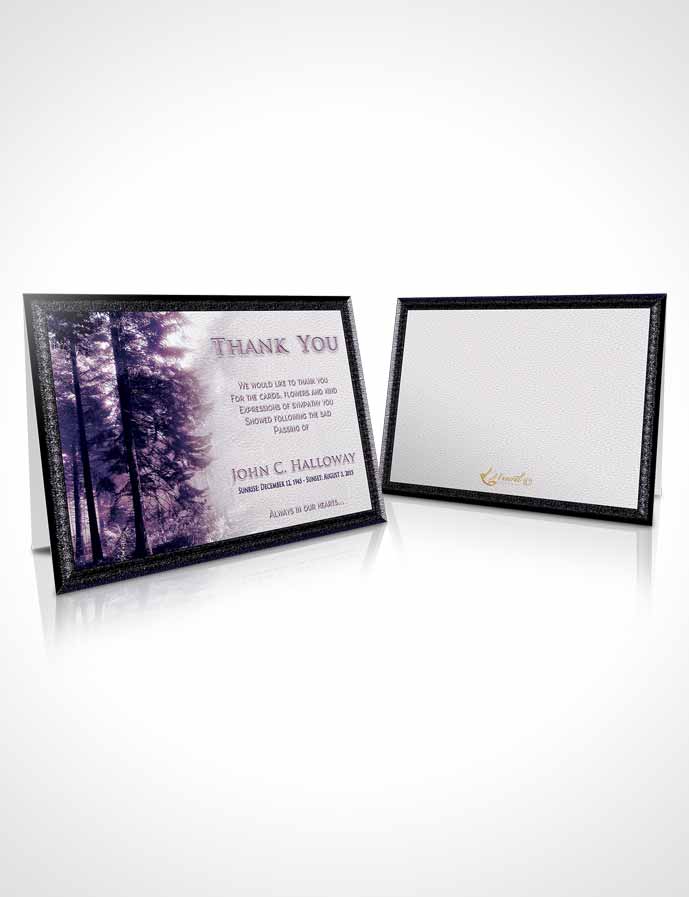 Funeral Thank You Card Template Special Moments Forest Laughter