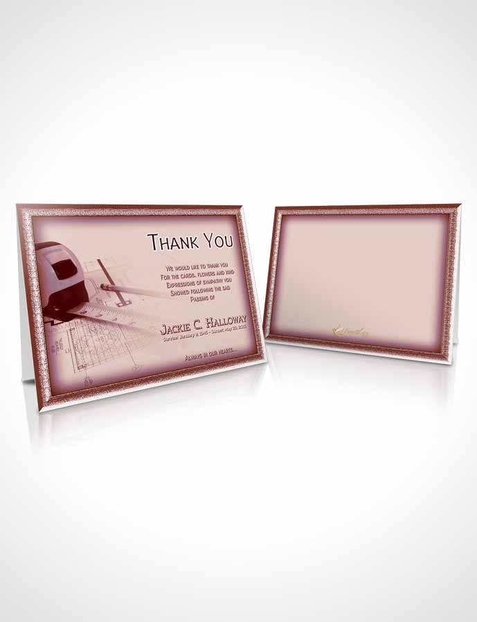 Funeral Thank You Card Template Strawberry Architect