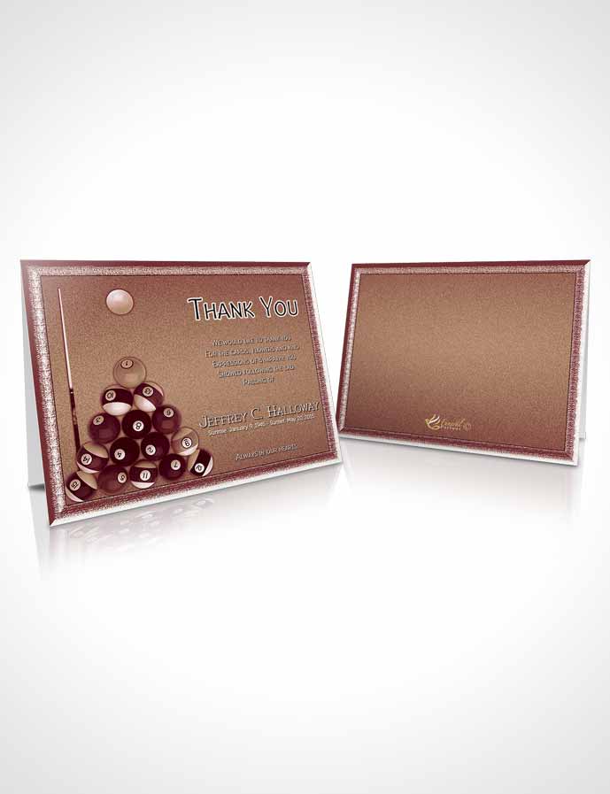 Funeral Thank You Card Template Strawberry Peach Billiards Desire
