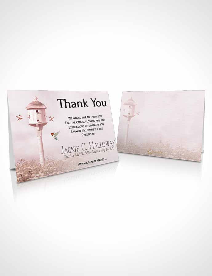 Funeral Thank You Card Template Summer Birds of a Feather