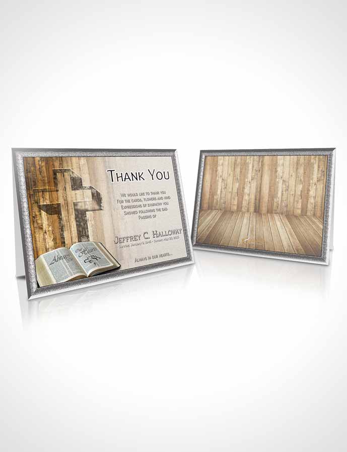 Funeral Thank You Card Template Summer Hardwood Coolness