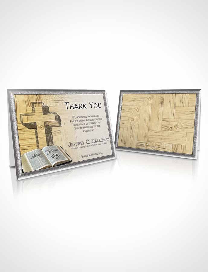 Funeral Thank You Card Template Summer Hardwood Harmony