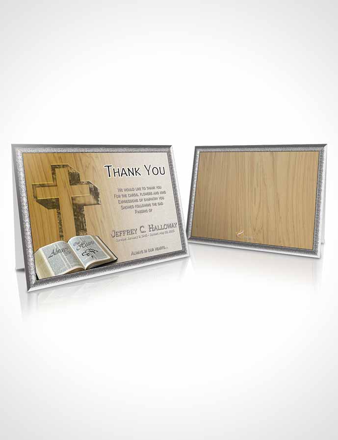 Funeral Thank You Card Template Summer Hardwood Serenity