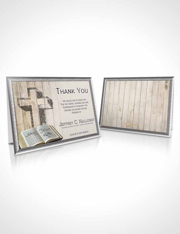 Funeral Thank You Card Template Summer Hardwood Solace