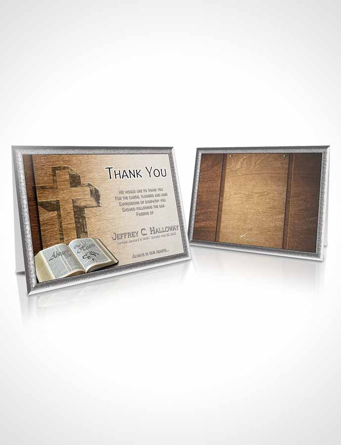 Funeral Thank You Card Template Summer Hardwood Tranquility