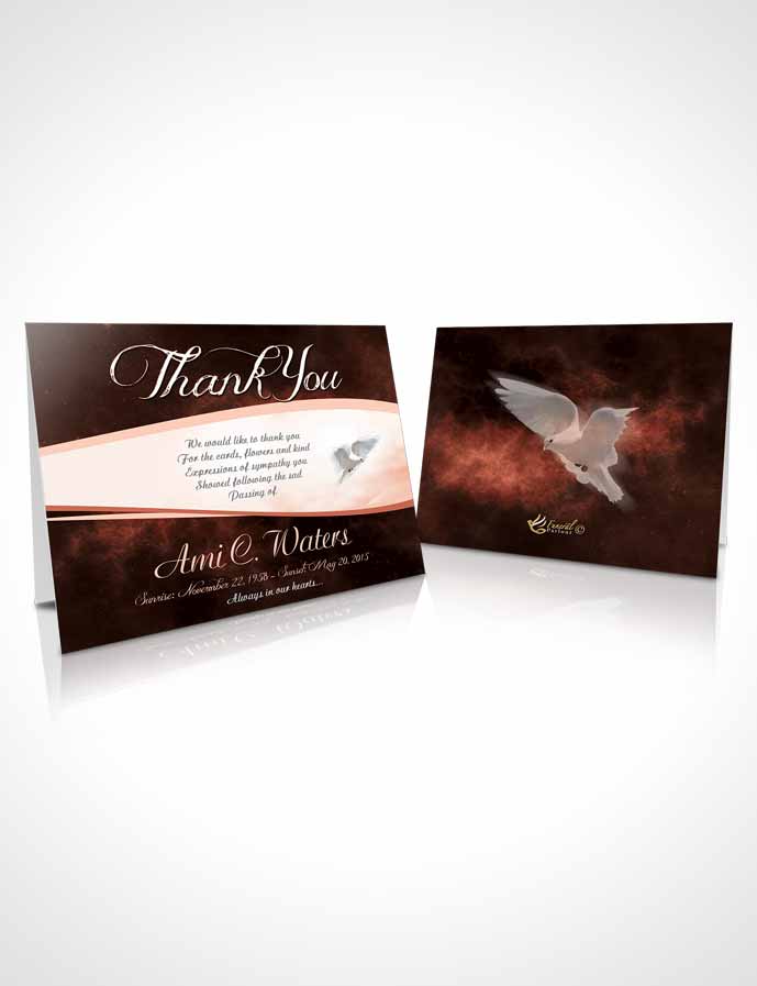 Funeral Thank You Card Template Summer Paradise