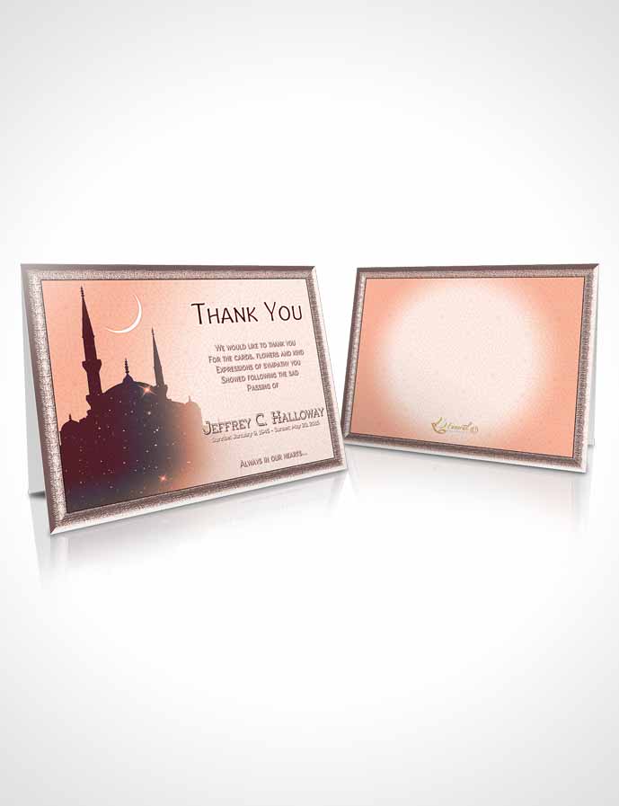 Funeral Thank You Card Template Summer Ruby Islamic Serenity