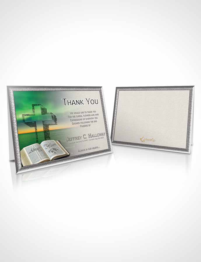 Funeral Thank You Card Template Summer Sunset Majesty