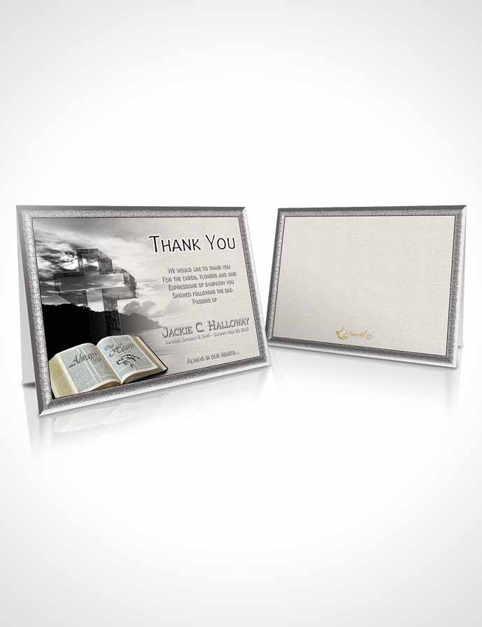 Funeral Thank You Card Template Summer Sunset Peace