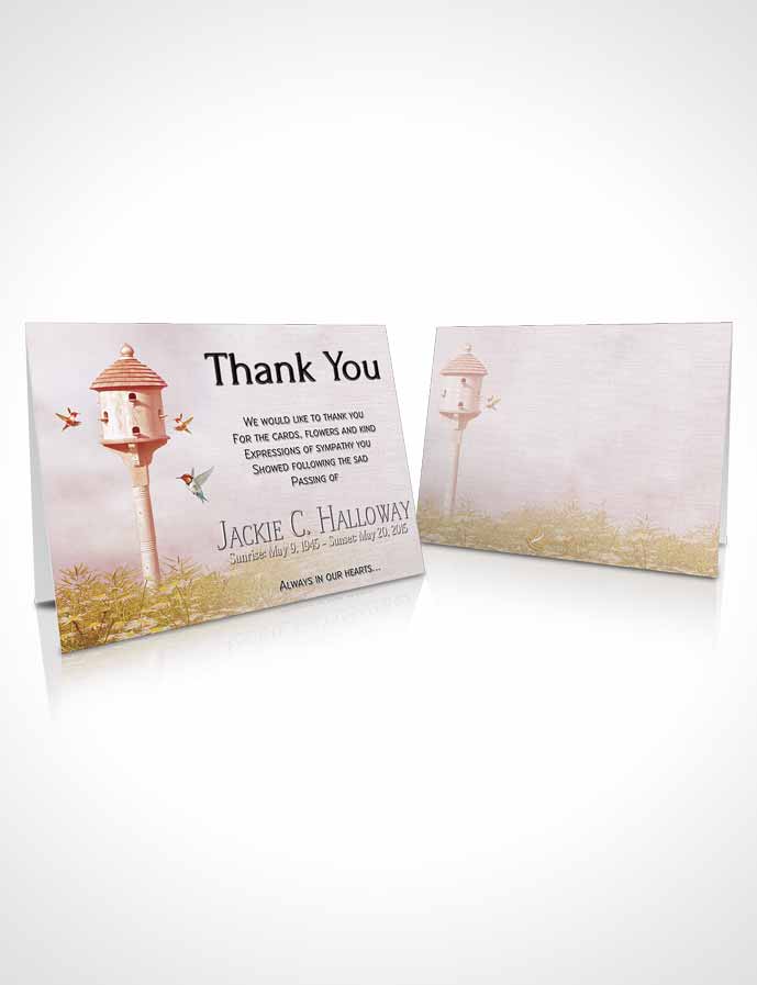 Funeral Thank You Card Template Sunny Birds of a Feather