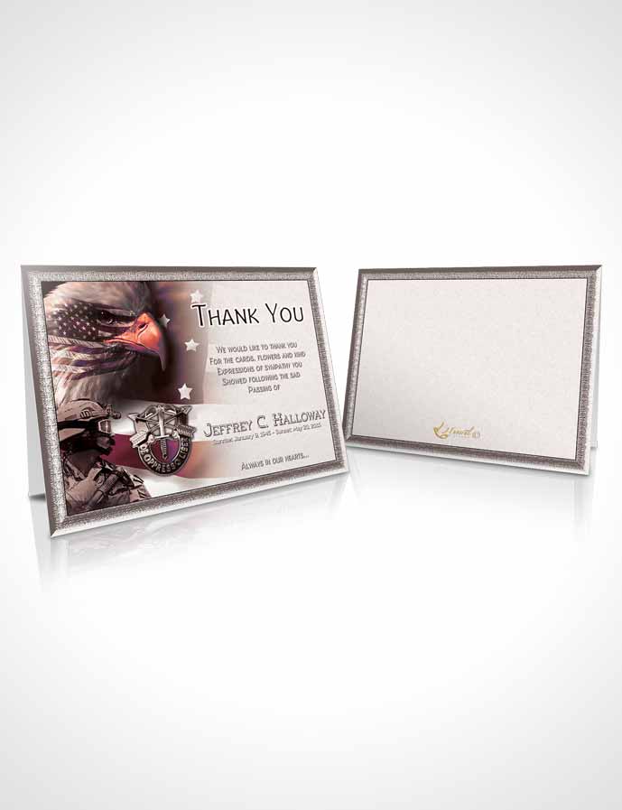 Funeral Thank You Card Template Sunrise Special Forces Salute