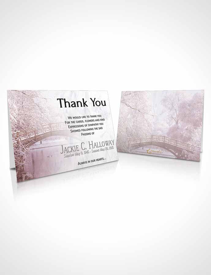 Funeral Thank You Card Template Sunset Winter Paradise