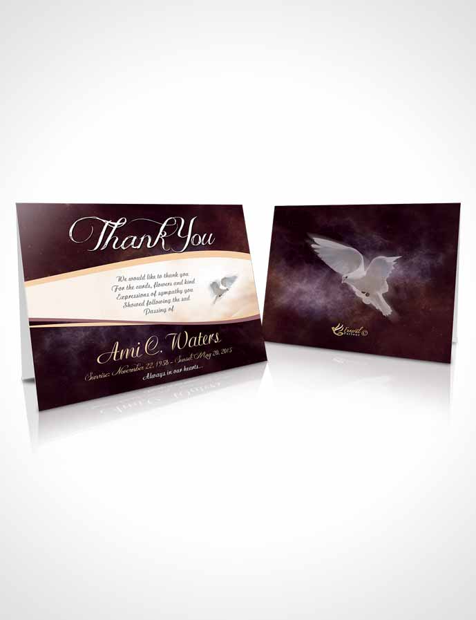 Funeral Thank You Card Template Sweet Paradise