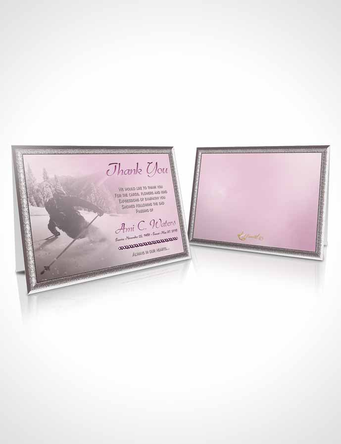 Funeral Thank You Card Template Tender Downhill Skiing