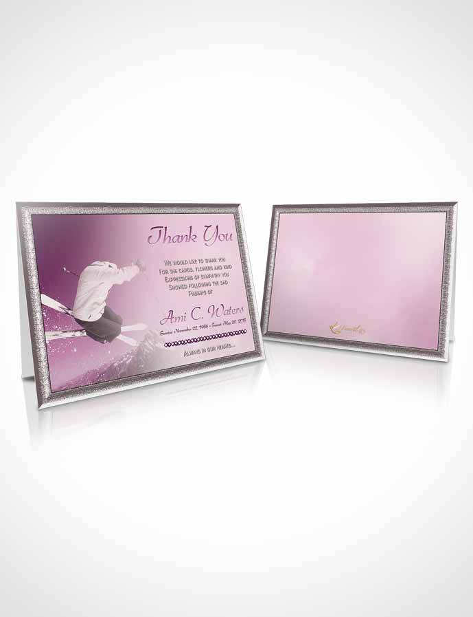 Funeral Thank You Card Template Tender Ski Jumping