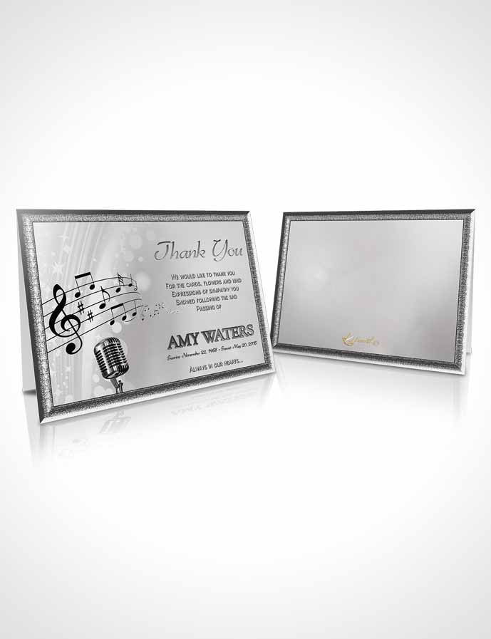 Funeral Thank You Card Template The Sound of Music Black and White