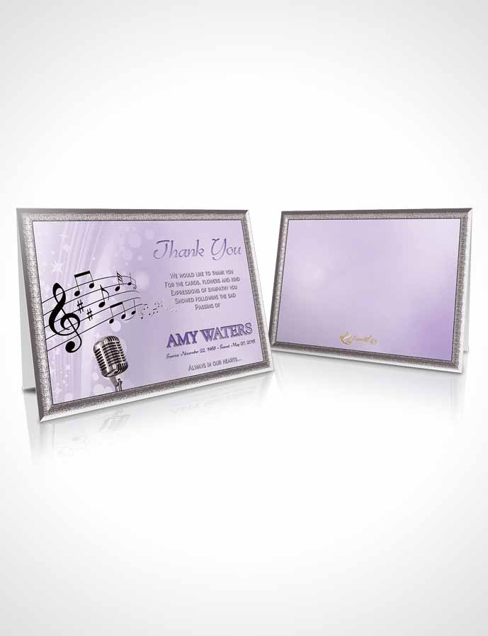 Funeral Thank You Card Template The Sound of Music Lavender Honor