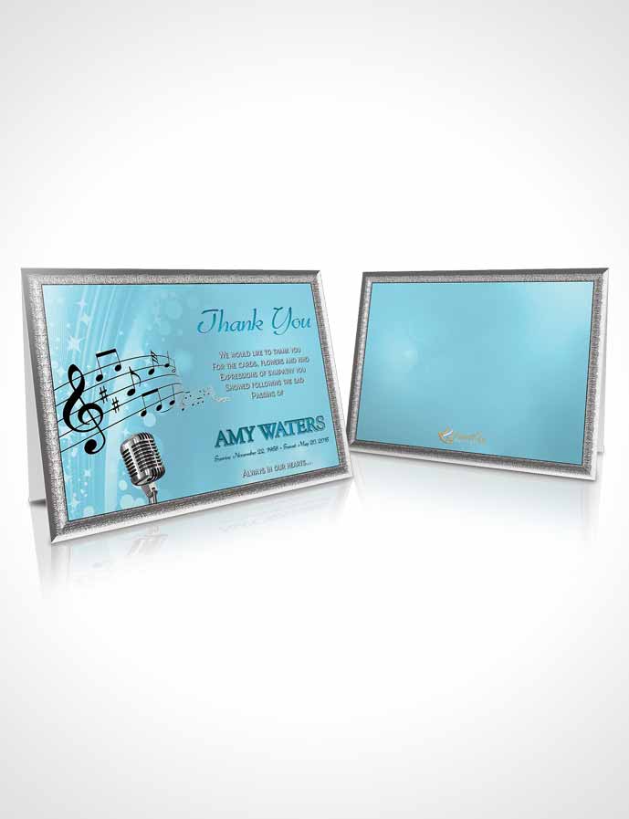 Funeral Thank You Card Template The Sound of Music Peaceful Ocean