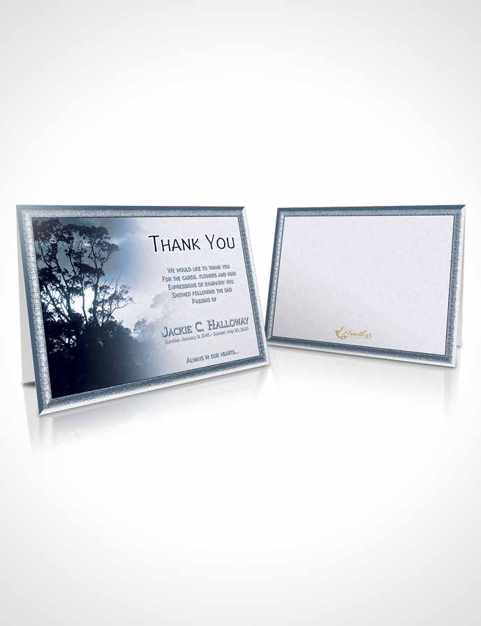 Funeral Thank You Card Template Topaz Morning Sky