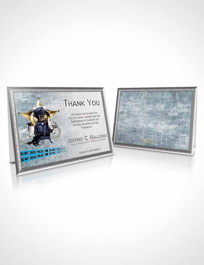 Funeral Thank You Card Template Topaz Police Enforcement