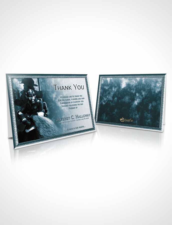 Funeral Thank You Card Template Topaz Sky Firefighter
