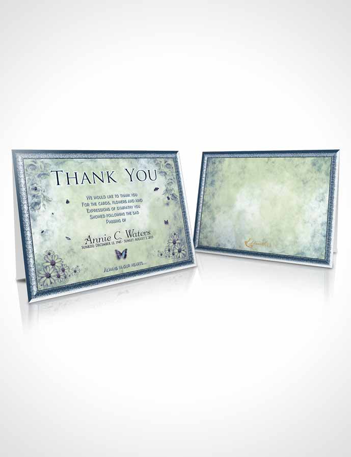 Funeral Thank You Card Template Topaz Sunny Sunflowers