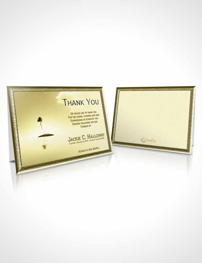 Funeral Thank You Card Template Up in the Golden Sky