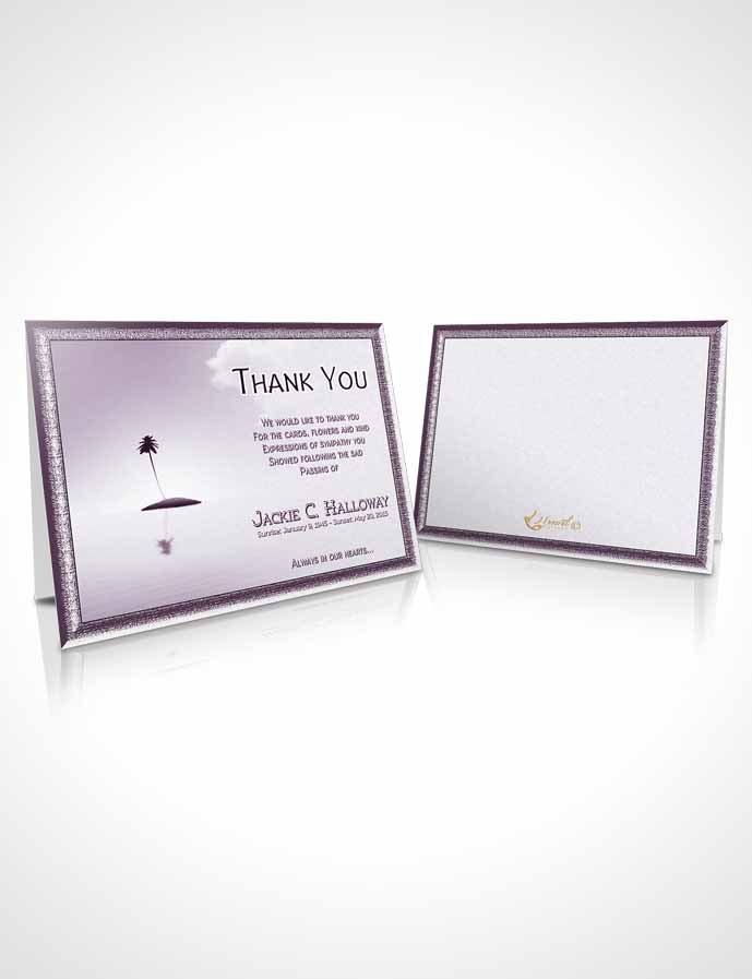 Funeral Thank You Card Template Up in the Lavender Sky