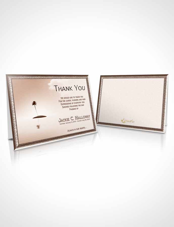 Funeral Thank You Card Template Up in the Peach Sky